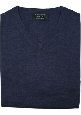 ANSETT MERINO V NECK PULLOVER-knitwear-KINGSIZE BIG & TALL