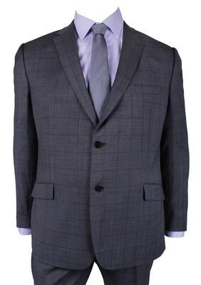 GEOFFREY BEENE CHECK SUIT-sale clearance-KINGSIZE BIG & TALL