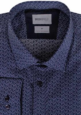 BROOKSFIELD FLORAL SWIRL L/S SHIRT -shirts casual & business-KINGSIZE BIG & TALL