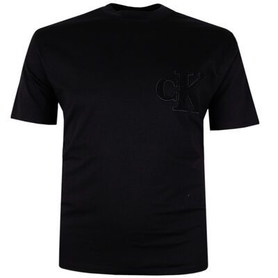 CALVIN KLEIN CHENILLE T-SHIRT-tshirts & tank tops-KINGSIZE BIG & TALL