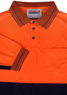 PRIME MOVER HI VIS POLO LONG SLEEVE-workwear-KINGSIZE BIG & TALL