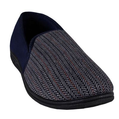 ZEDZ CHARLES VELOUR SLIPPER-footwear-KINGSIZE BIG & TALL