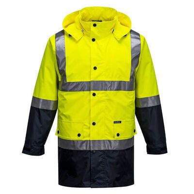 PRIME MOVER LIGHTWEIGHT HI VIS RAIN JACKET-rainwear-KINGSIZE BIG & TALL