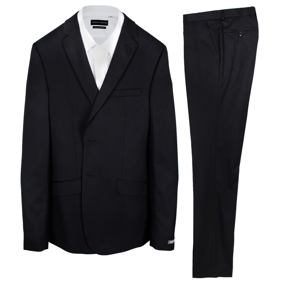 GEOFFREY BEENE TALL PLAIN BLACK SUIT