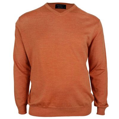 ANSETT MERINO V NECK PULLOVER-knitwear-KINGSIZE BIG & TALL