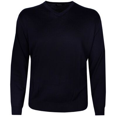 ANSETT MERINO V NECK PULLOVER-knitwear-KINGSIZE BIG & TALL