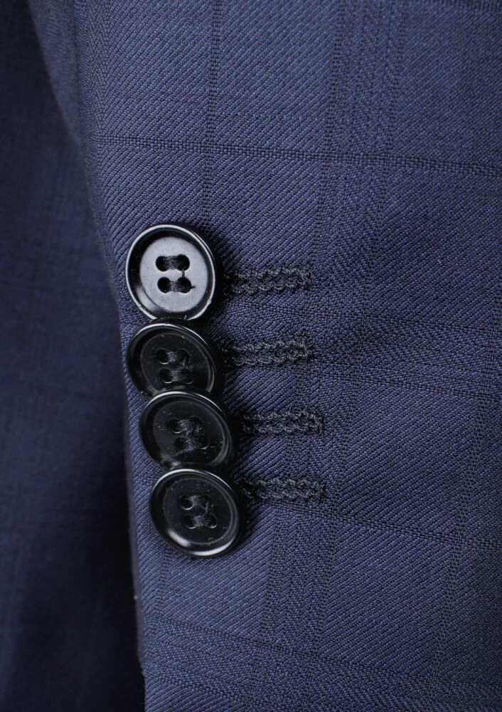 Grey Geoffrey Beene Stretch Mini Grid Suit Jacket 