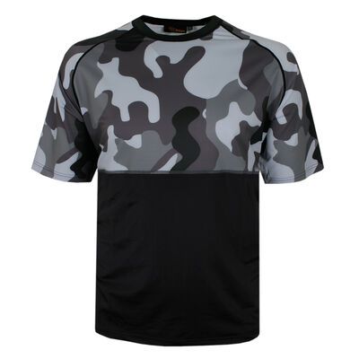 BRONCO CAMO SHORT SLEEVE RASHIE-swimwear-KINGSIZE BIG & TALL
