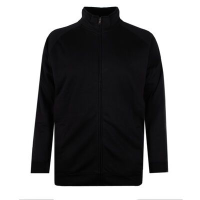 KAM PLAIN ZIP FLEECY TOP-fleecy tops & hoodies-KINGSIZE BIG & TALL