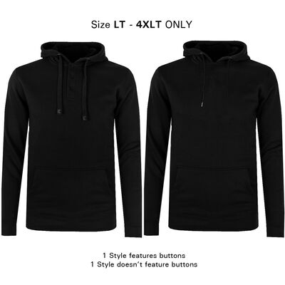 KAM TALL FIT PLAIN HOODY-tall range-KINGSIZE BIG & TALL