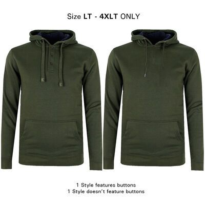 KAM TALL FIT PLAIN HOODY-tall range-KINGSIZE BIG & TALL