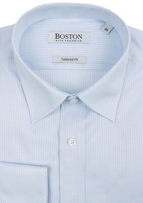 BOSTON COTTON RICH SATIN STRIPE L/S SHIRT-shirts casual & business-KINGSIZE BIG & TALL