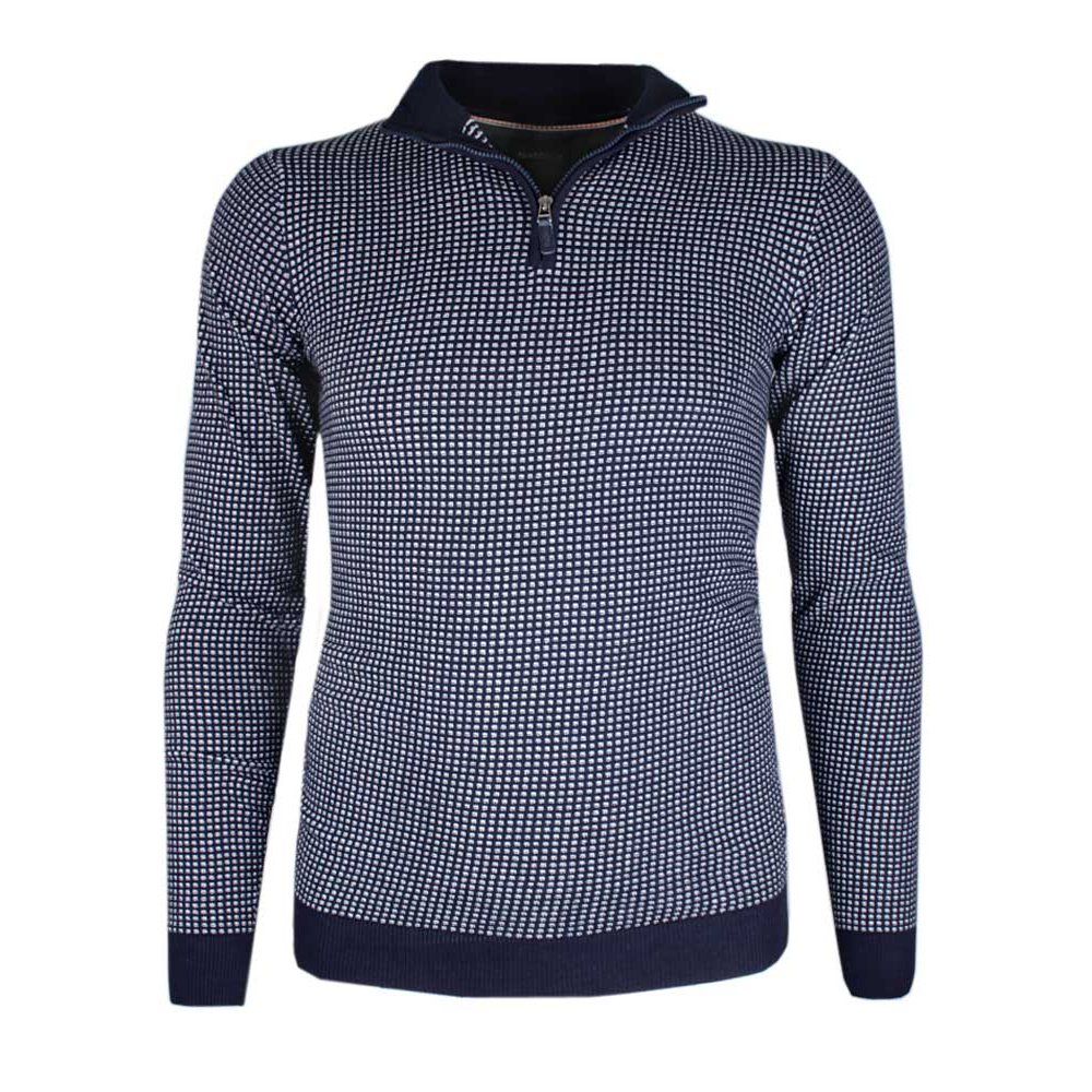 NORTH 56° 1/4 ZIP PULLOVER - CHEAP BIG SIZE MENS KNITWEAR - NORTH 56 W22