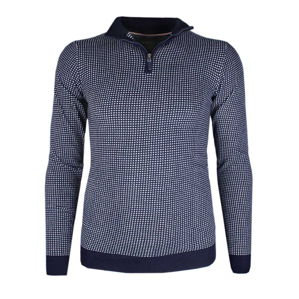 NORTH 56° 1/4 ZIP PULLOVER - CHEAP BIG SIZE MENS KNITWEAR - NORTH 56 W22