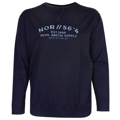 NORTH 56° ARCTIC EMBROIDERED WINDCHEATER-fleecy tops & hoodies-KINGSIZE BIG & TALL