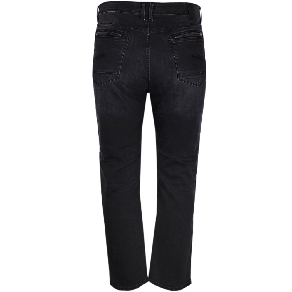 Kam Jeans Uomo Regular Fit Elasticizzati - Moda Taglie Forti - Vita Da 40 A 60 - Colore Blu Scuro Usato - Taglia 54