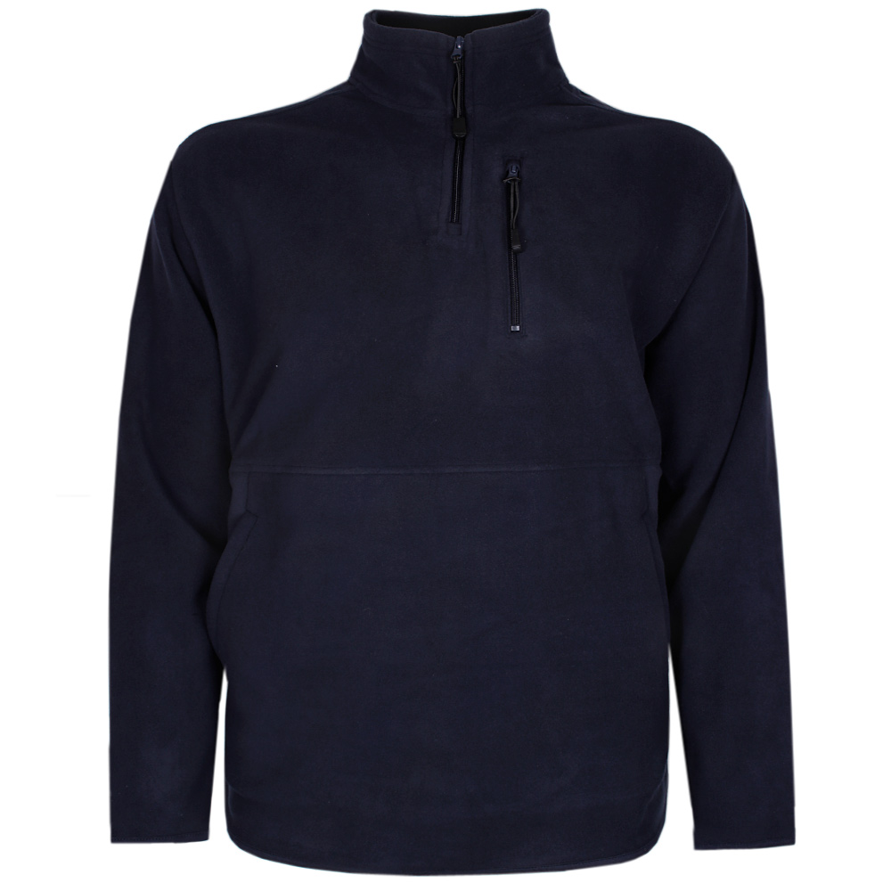 ESPIONAGE MICROFLEECE 1/4 ZIP TOP - BIG SIZE MENS SWEAT TOPS | KINGSIZE ...