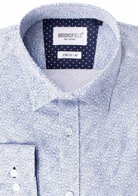 BROOKSFIELD TALL FIT GEO PRINT L/S-tall range-KINGSIZE BIG & TALL