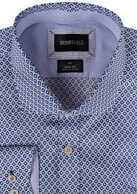 BROOKSFIELD DIAMOND DOT L/S SHIRT-shirts casual & business-KINGSIZE BIG & TALL