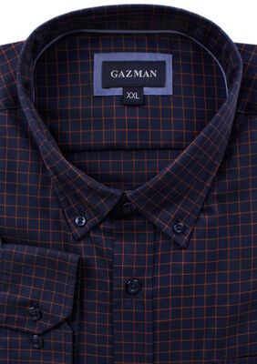 GAZMAN TWILL GINGHAM L/S SHIRT -shirts casual & business-KINGSIZE BIG & TALL
