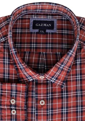 GAZMAN PLAID CHECK L/S SHIRT -shirts casual & business-KINGSIZE BIG & TALL