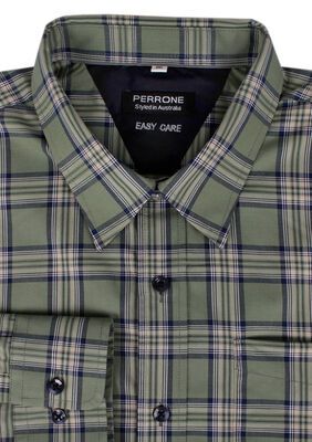 PERRONE CHECK L/S SHIRT -shirts casual & business-KINGSIZE BIG & TALL