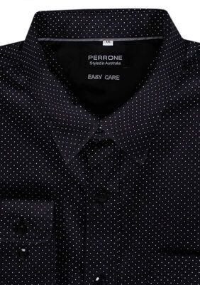 PERRONE POLKA DOT L/S SHIRT -shirts casual & business-KINGSIZE BIG & TALL