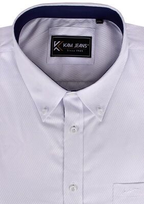 KAM DIAGONAL TWILL S/S SHIRT -shirts casual & business-KINGSIZE BIG & TALL