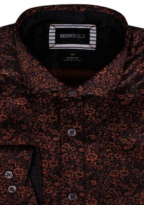 BROOKSFIELD TALL FLORAL L/S SHIRT-tall range-KINGSIZE BIG & TALL