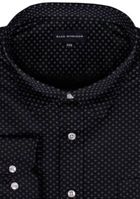 BLUE HORIZON GEOMETRIC SPECKLE L/S SHIRT -shirts casual & business-KINGSIZE BIG & TALL