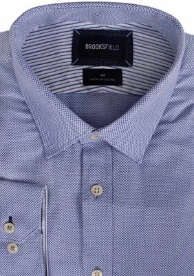 BROOKSFIELD MICRO WOVEN L/S SHIRT -shirts casual & business-KINGSIZE BIG & TALL