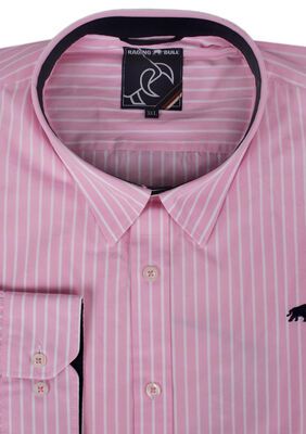 RAGING BULL PINK POP STRIPE L/S SHIRT -shirts casual & business-KINGSIZE BIG & TALL