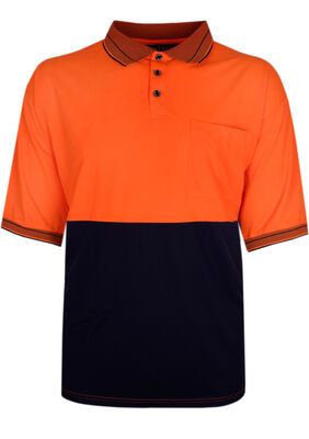 PRIME MOVER HI VIS S/S POLO -workwear-KINGSIZE BIG & TALL