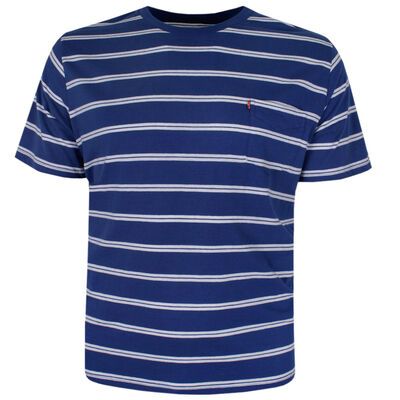 LEVI STRIPED POCKET T-SHIRT -tshirts & tank tops-KINGSIZE BIG & TALL