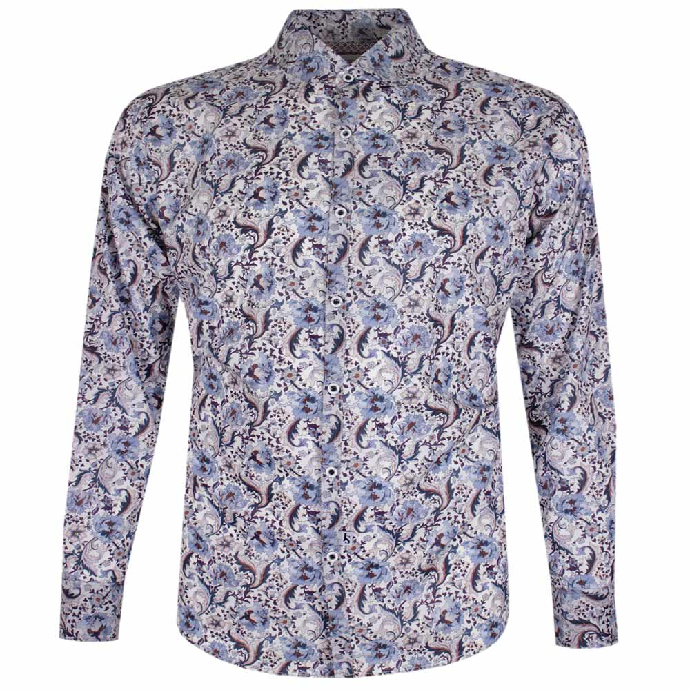 JIMMY STUART DAMASK FLOWER L/S SHIRT