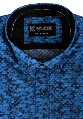 KAM CIRCLE DYE PRINT S/S SHIRT -shirts casual & business-KINGSIZE BIG & TALL