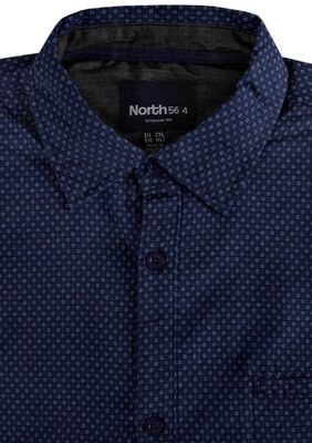 NORTH 56° GEOMETRIC S/S SHIRT-shirts casual & business-KINGSIZE BIG & TALL