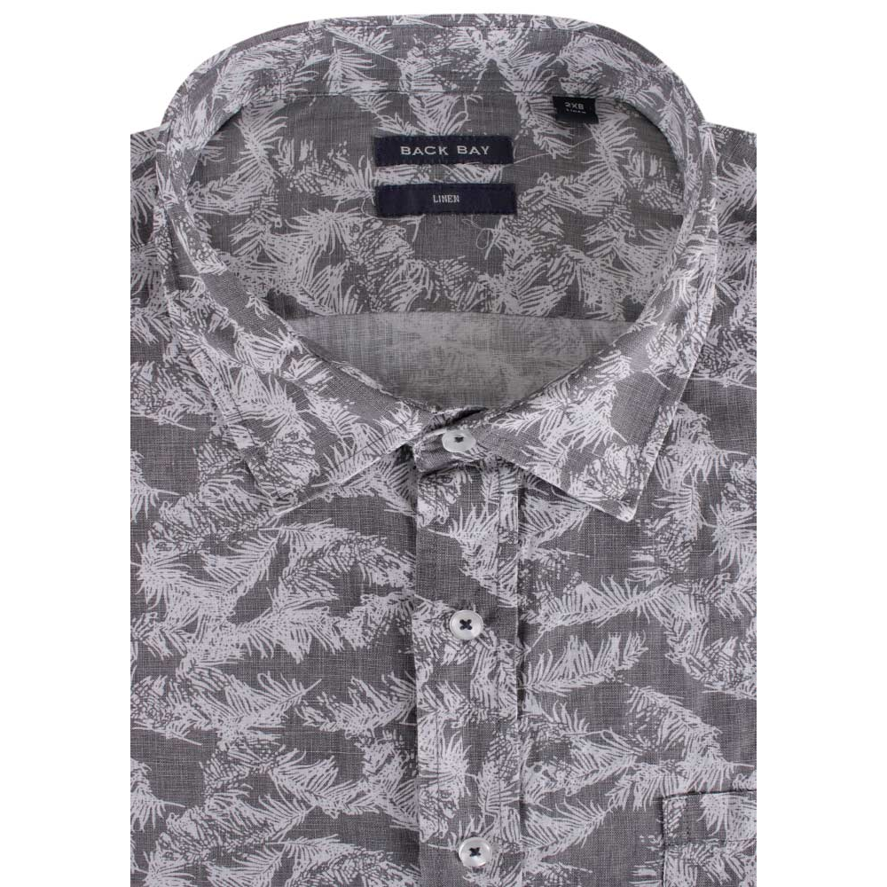 BACKBAY LINEN PALM S/S SHIRT 