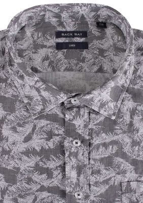 BACKBAY LINEN PALM S/S SHIRT -shirts casual & business-KINGSIZE BIG & TALL