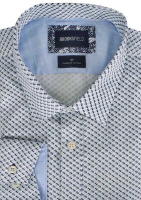 BROOKSFIELD ABSTRACT L/S SHIRT-shirts casual & business-KINGSIZE BIG & TALL
