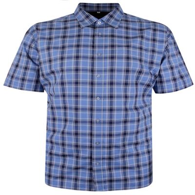 PERRONE PLAID CHECK S/S SHIRT-shirts casual & business-KINGSIZE BIG & TALL