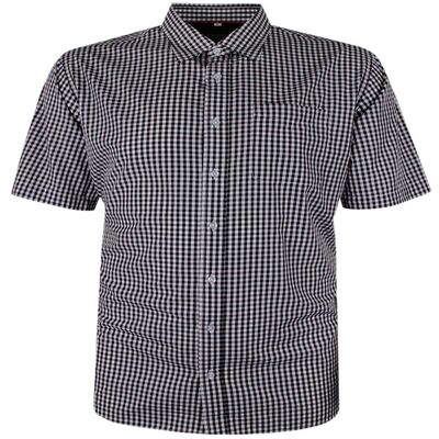 PERRONE BAMBOO BLEND GINGHAM S/S SHIRT-shirts casual & business-KINGSIZE BIG & TALL