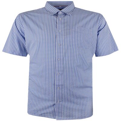 PERRONE BAMBOO BLEND GINGHAM S/S SHIRT-sale clearance-KINGSIZE BIG & TALL