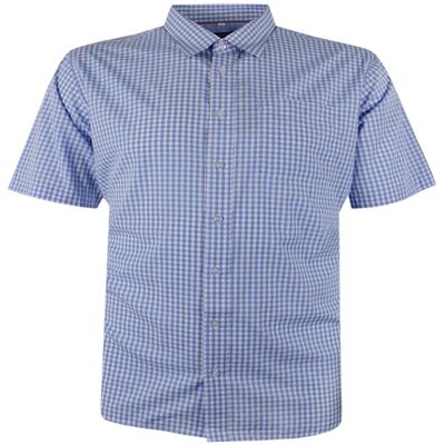 PERRONE BAMBOO BLEND GINGHAM S/S SHIRT-shirts casual & business-KINGSIZE BIG & TALL