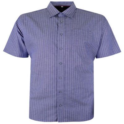 PERRONE LINEN BLEND STRIPE S/S SHIRT-shirts casual & business-KINGSIZE BIG & TALL