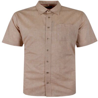 PERRONE LINEN BLEND S/S SHIRT-shirts casual & business-KINGSIZE BIG & TALL