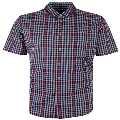 GAZMAN MULTI GINGHAM CHECK S/S SHIRT-shirts casual & business-KINGSIZE BIG & TALL