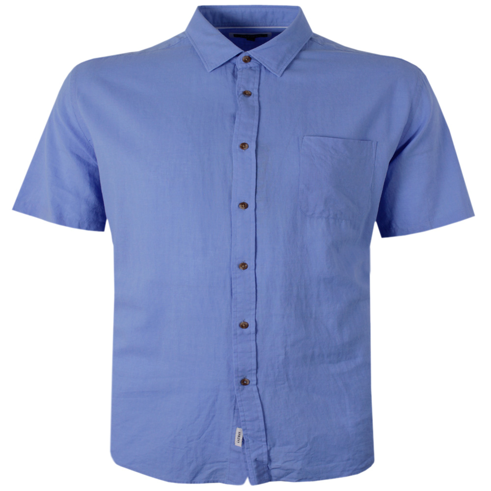 GAZMAN WASHED LINEN BLEND S/S SHIRT - BIG SIZE MENS SHIRTS PLUS SIZE ...