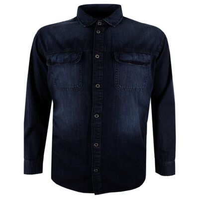 NORTH 56° DENIM L/S SHIRT-shirts casual & business-KINGSIZE BIG & TALL