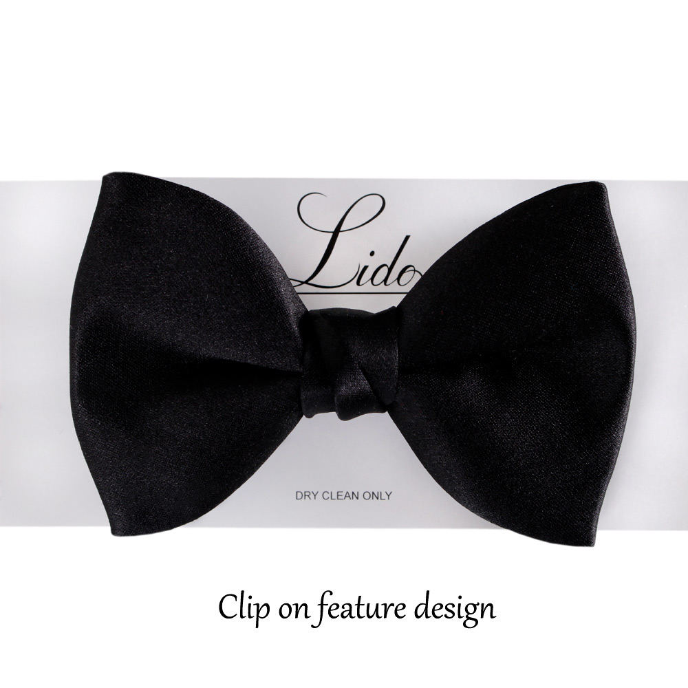 LIDO BLACK CLIPON BOW TIE